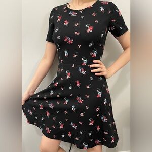 Floral Black Dress